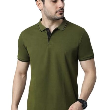 Men’s Premium Pique Cotton Polo Collar Neck T-Shirt