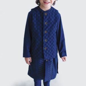 Jaquard Cotton Bundi - Navy - 5Y