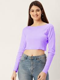 Purple Crop Top with lining