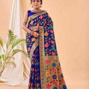 Royal Blue Luxury Paithani Silk Saree