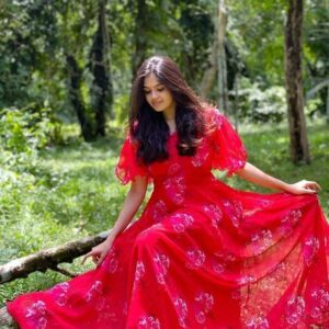 Flowral RED Long Dress